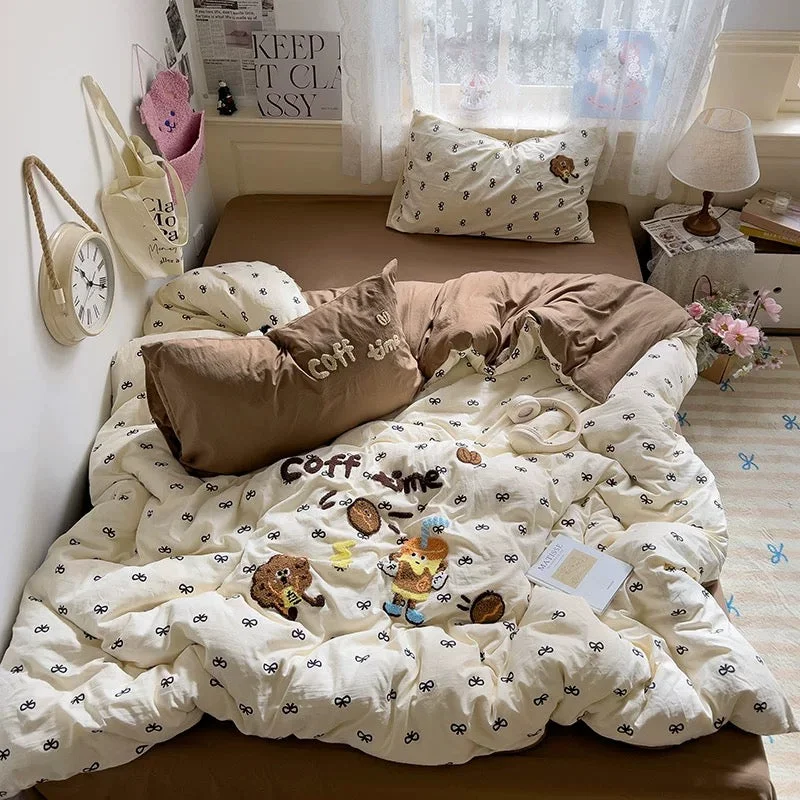 Trendy Cozy Coffee Bedding Set Reliable