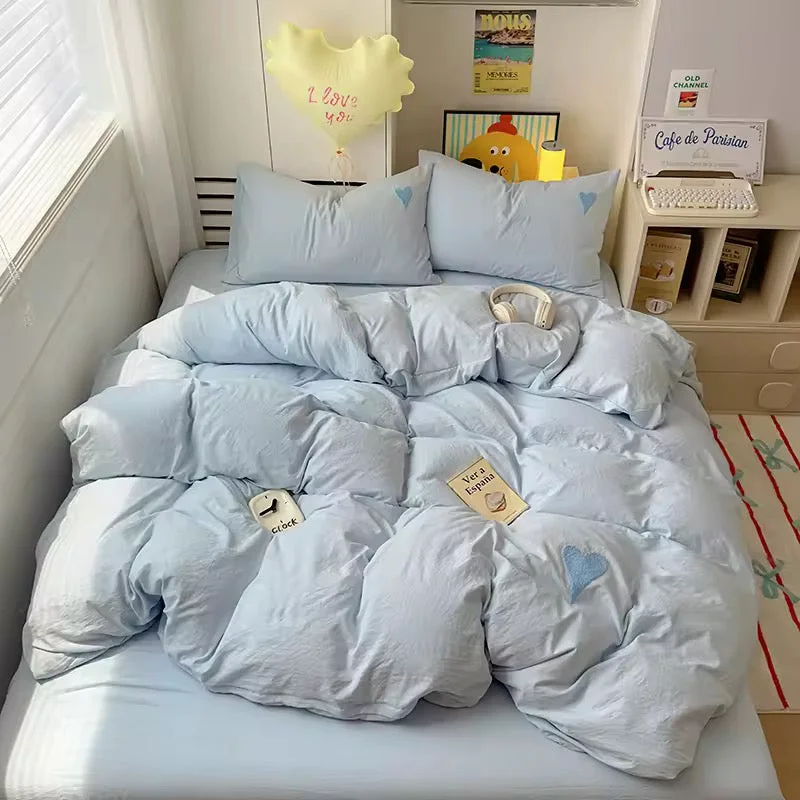 High-Performance Blue Heart Bedding Set Next-Generation