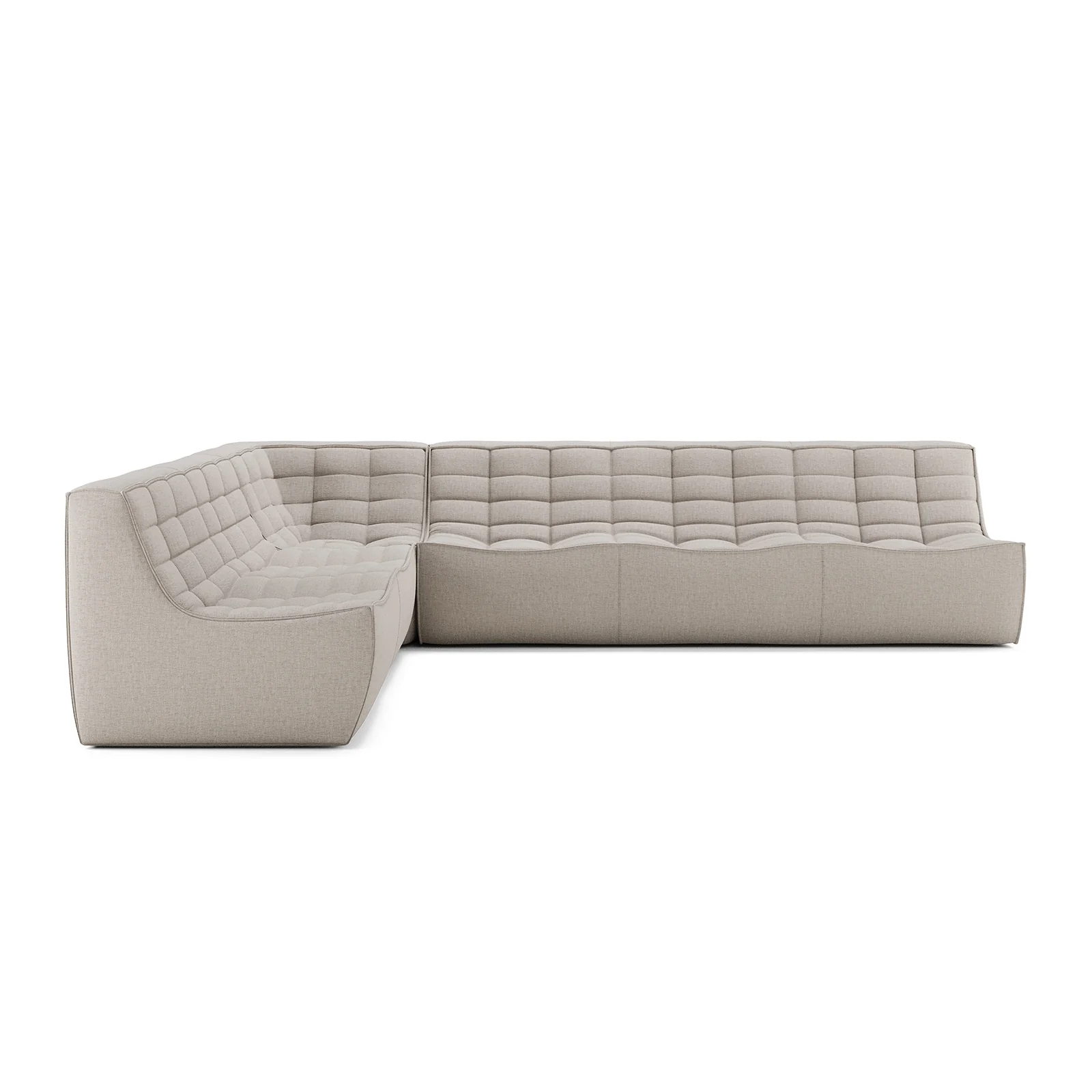 Environmentally Friendly N701 Modular Sofa Set Beige 301cm Relaxed