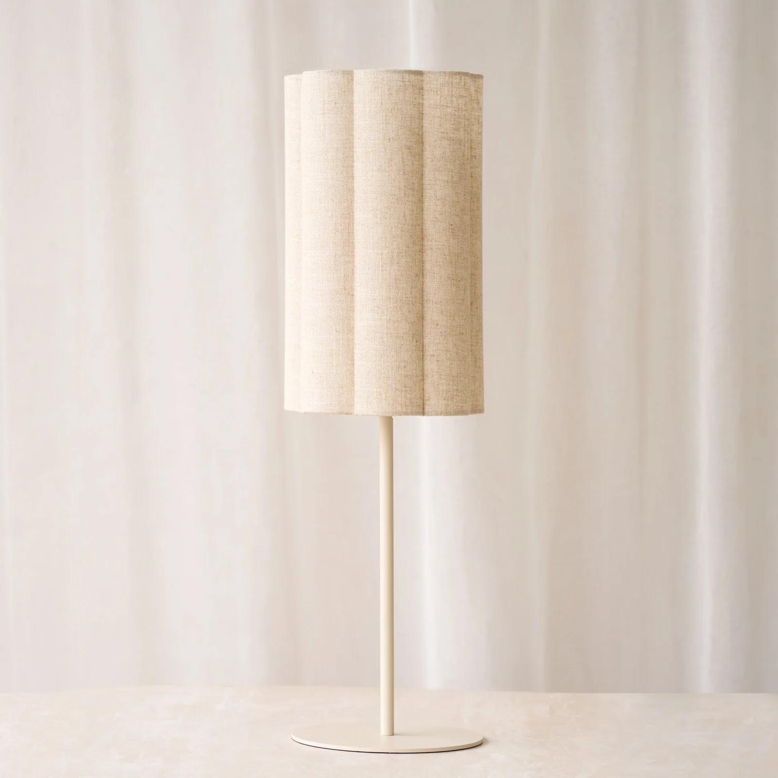 Enhanced Fringe Table Lamp Cream Artisan