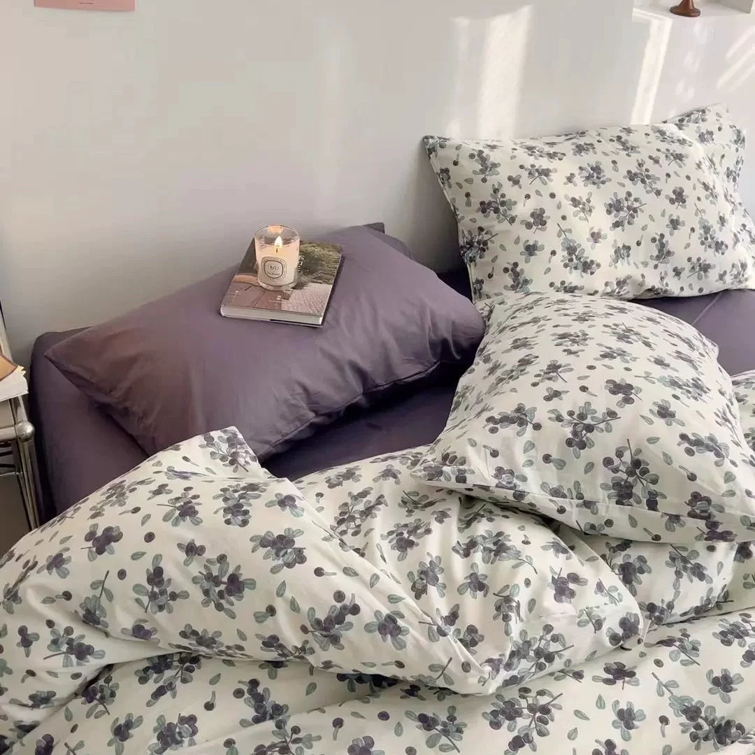 Smart Plum Tree Print Bedding Set Elegant