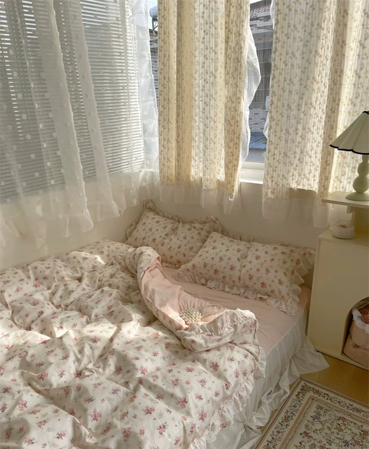 Consistent Pink Floral Duvet Cover Set Responsible
