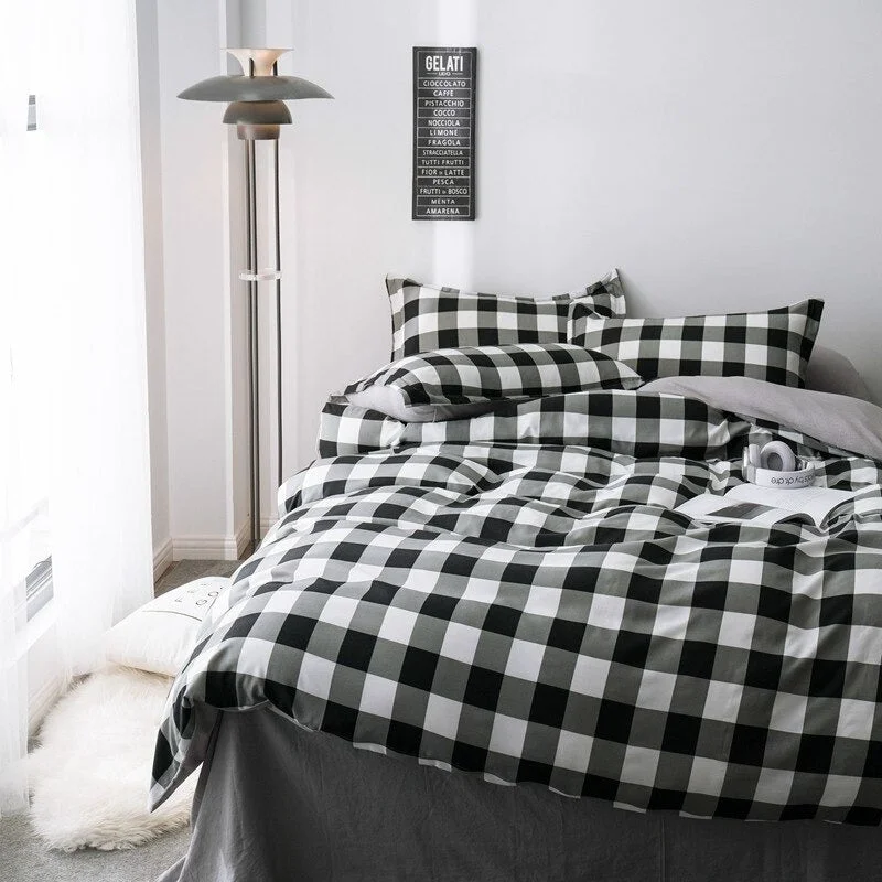 Classic Heavy Grid Bedding Set Authentic