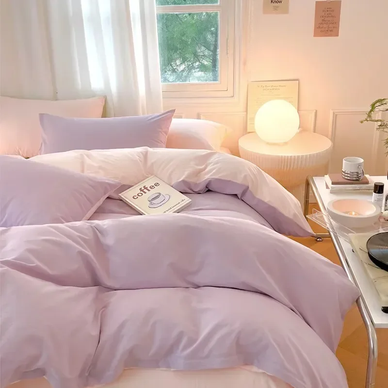 Trendy Dual Color Pastel Bedding Green