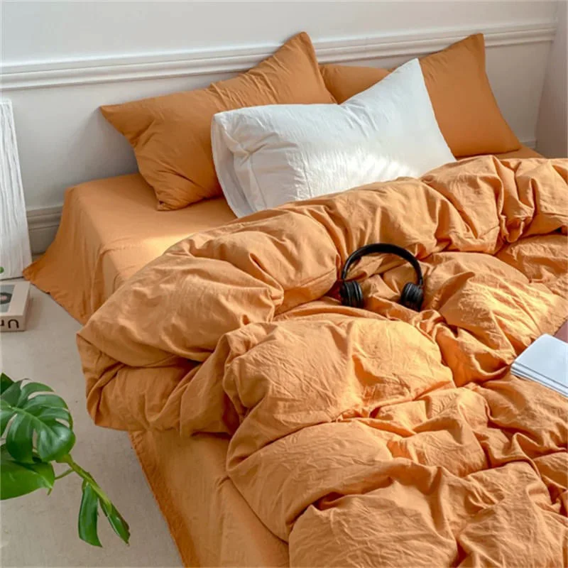 Soft Crumpled Sheets Bedding Set Certified