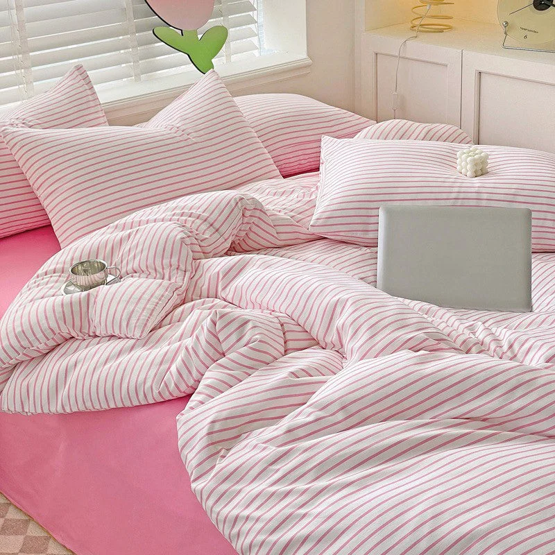 Next-Generation Cozy Striped Bedding Set Flexible