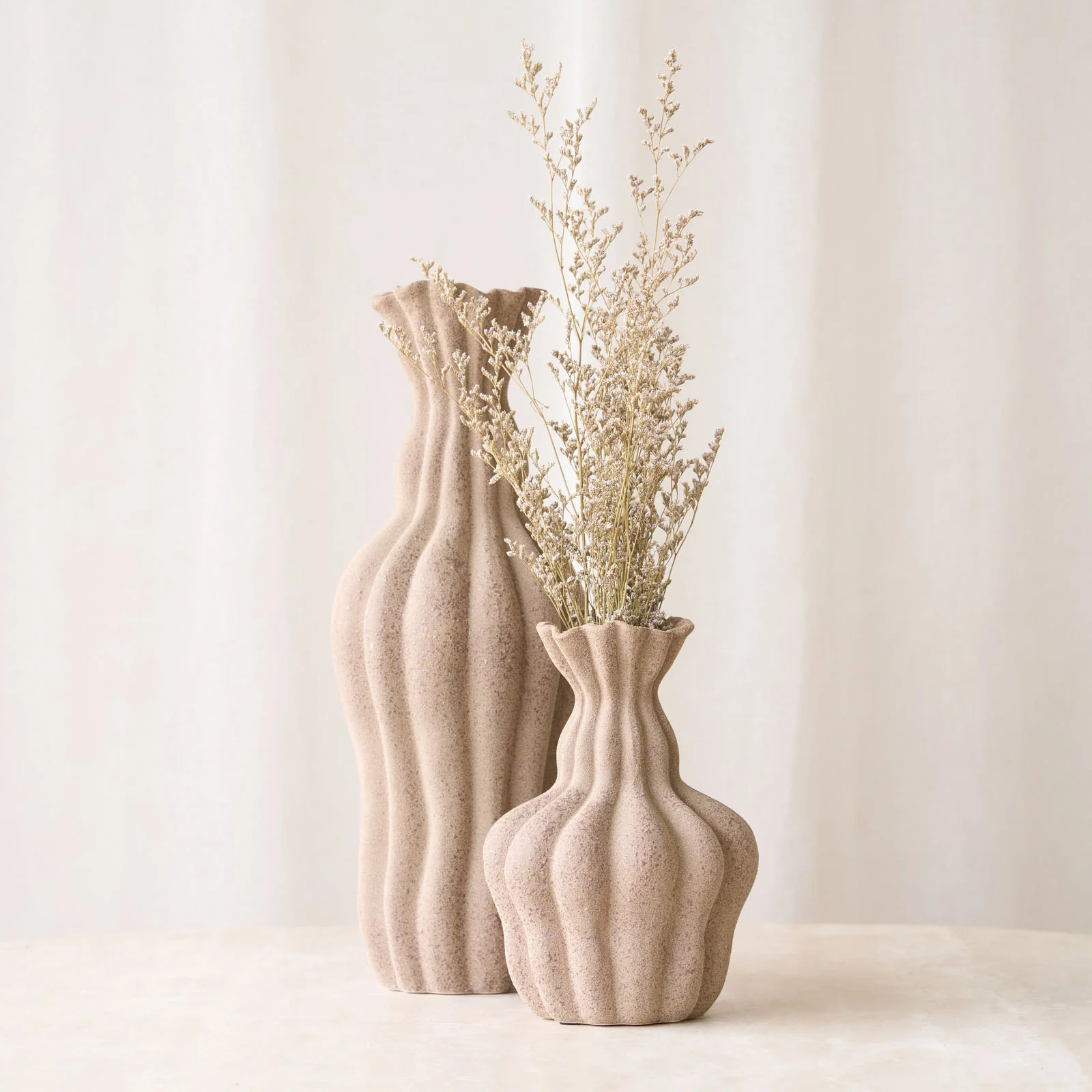 Optimized Silvio Vase Brown Long-Lasting