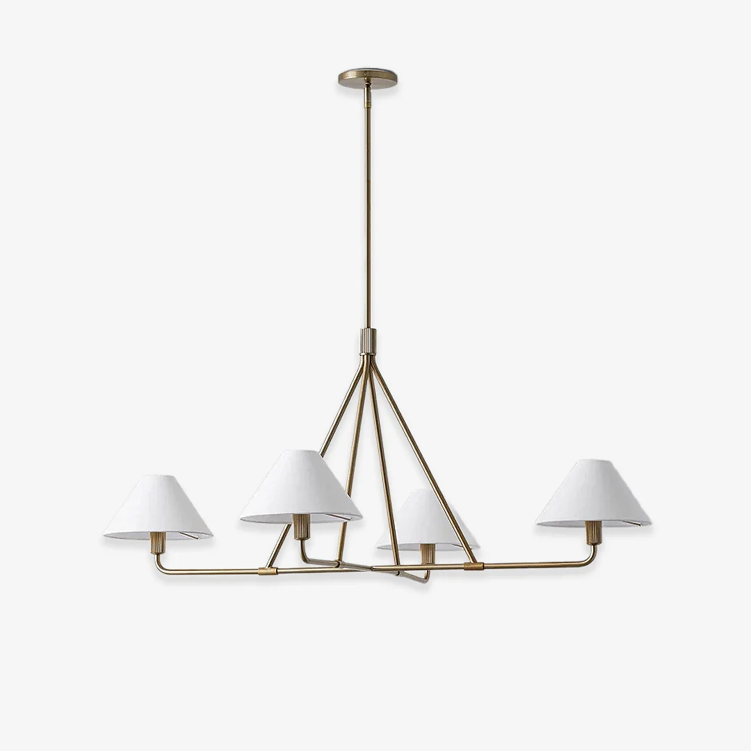 Practical Modern Linen Shade Dining Chandelier Convenient