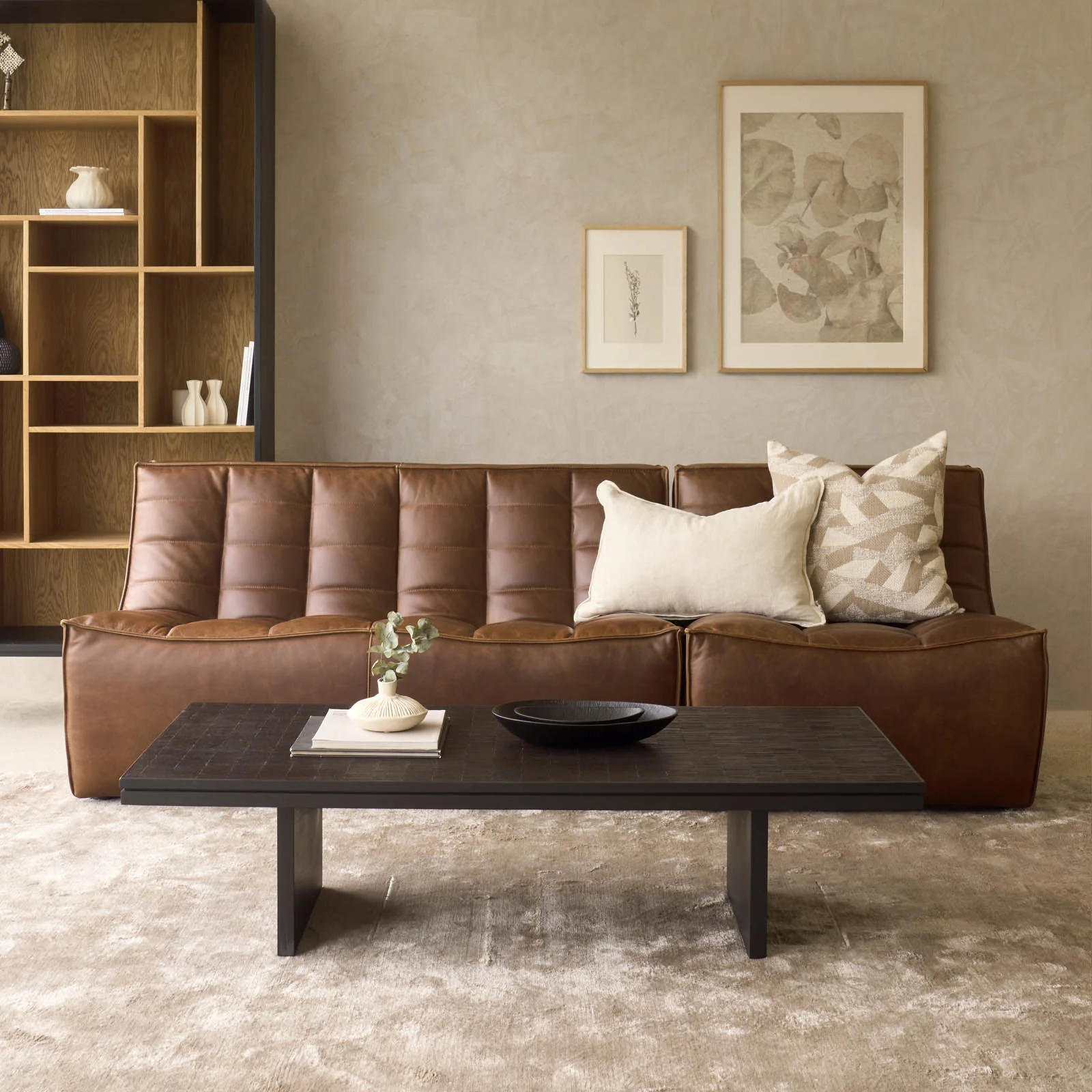 Luxury N701 Modular Sofa Set 3 Seater - Chestnut 220cm Exclusive