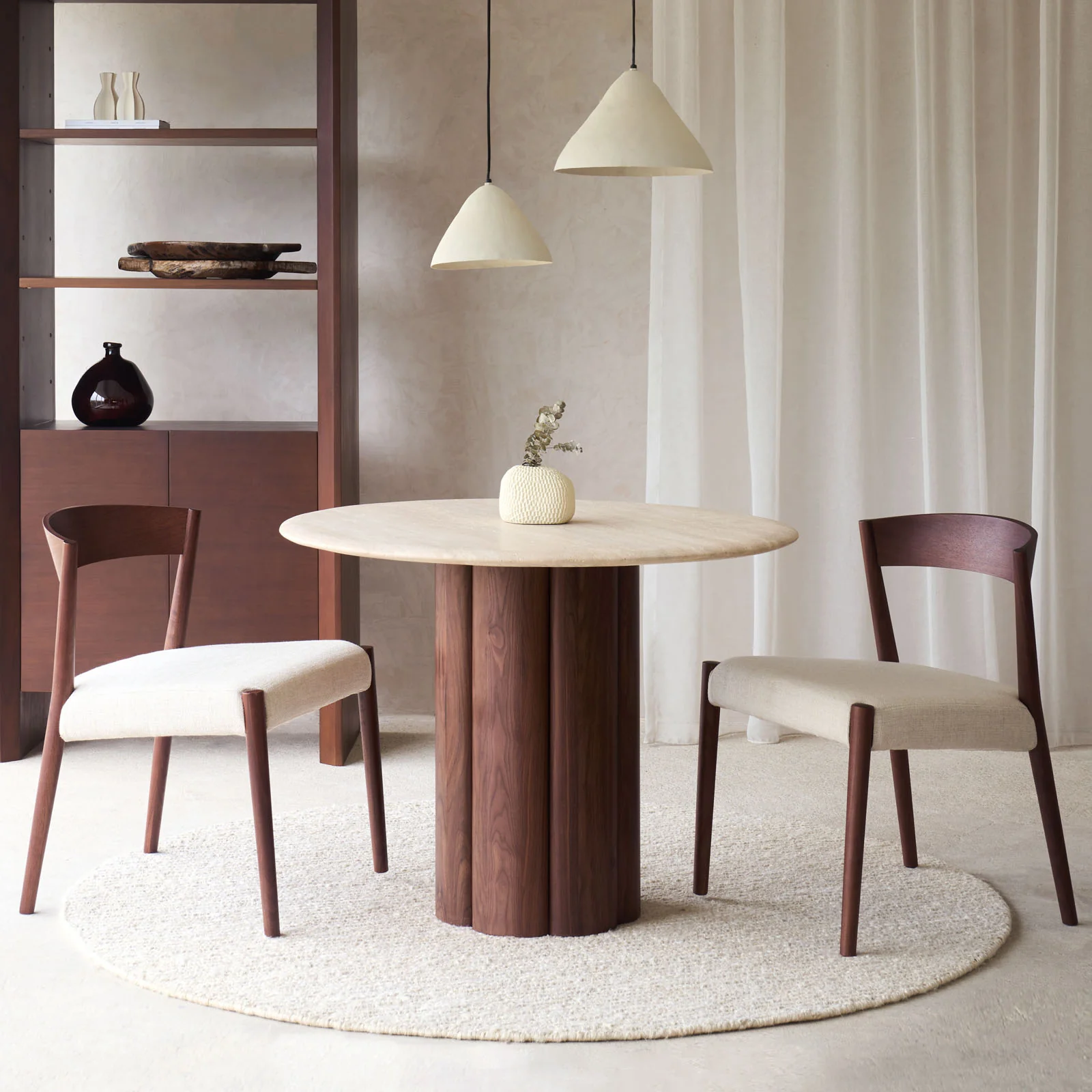 Premium Material Kora Round Dining Table Easy-to-Use