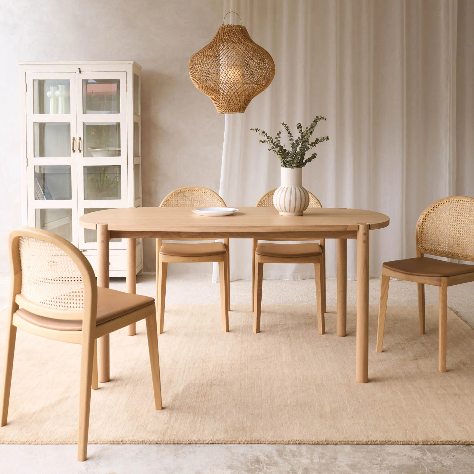 Artisan Cove Dining Table Blonde Oak Genuine