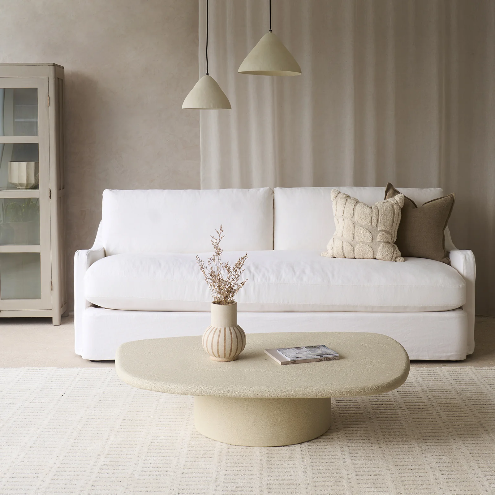 Eco-Friendly Pieve Fabric Sofa Snow 230cm Proven
