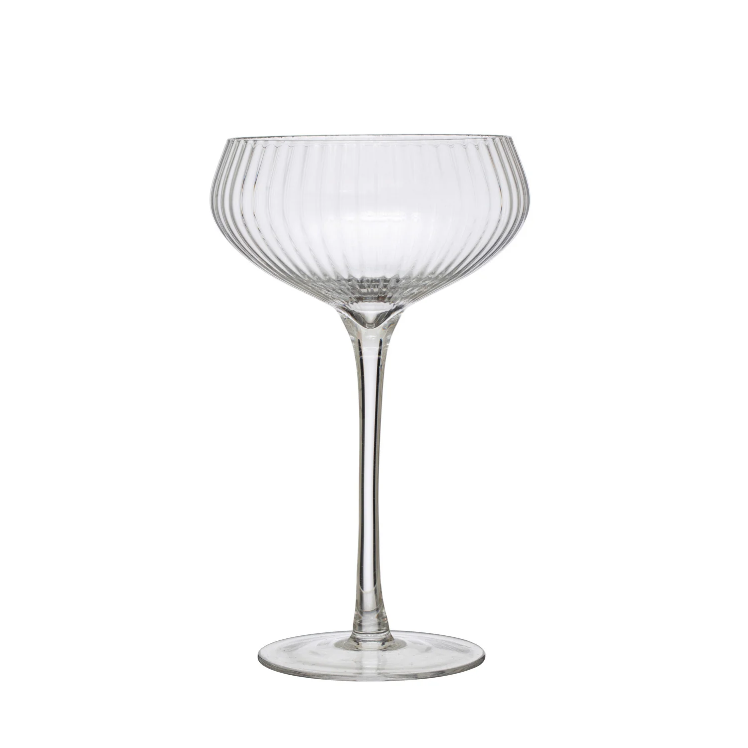 Dependable Fluted Champagne Coupe Glass 8 oz Stemmed Glass Pure