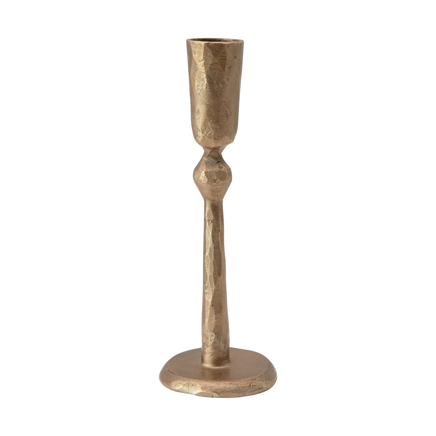 Crafted Hand-Forged Antique Brass Taper Candle Holder 7 Soft