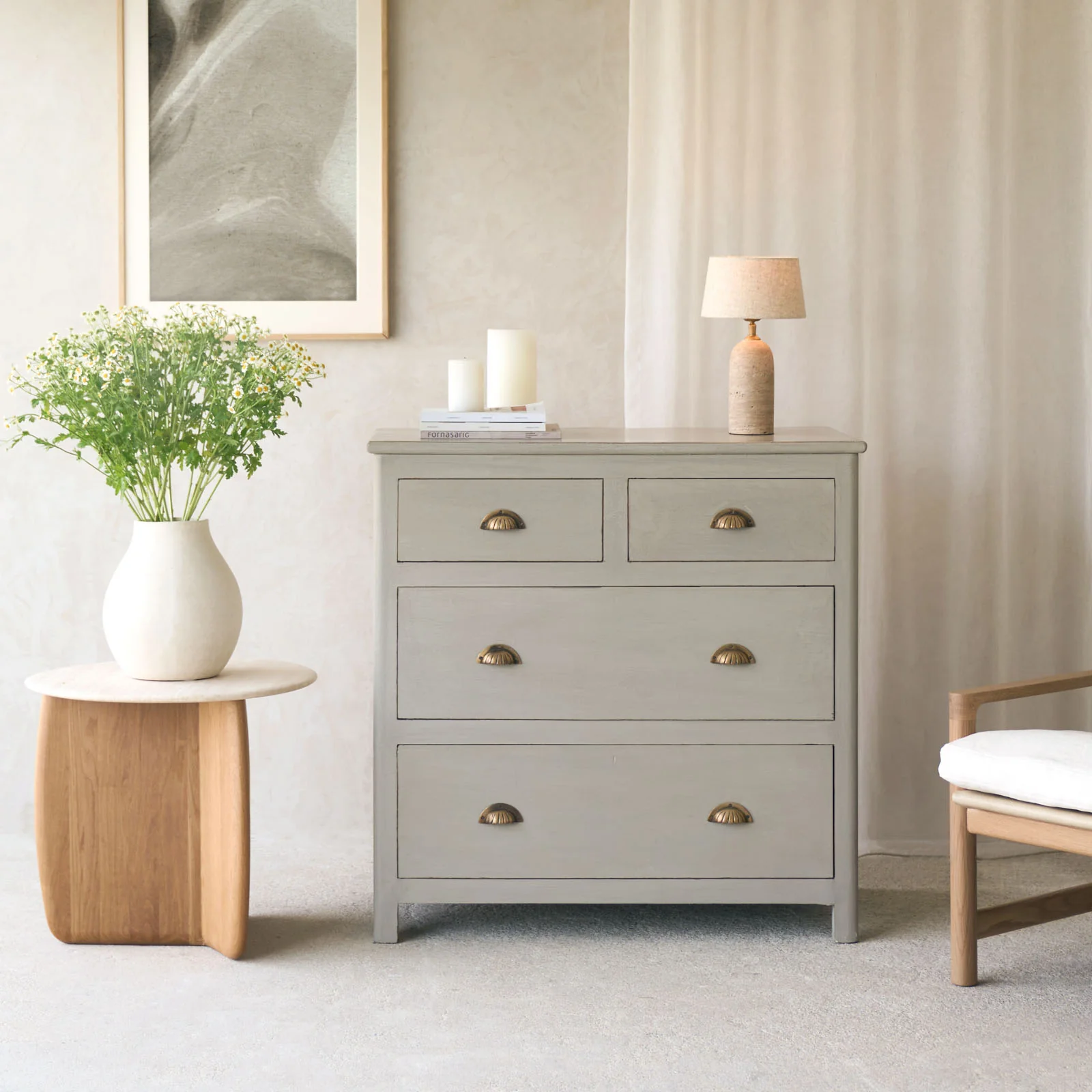 Carefully Designed Vintage Chest of Drawers Pewter Comfortable