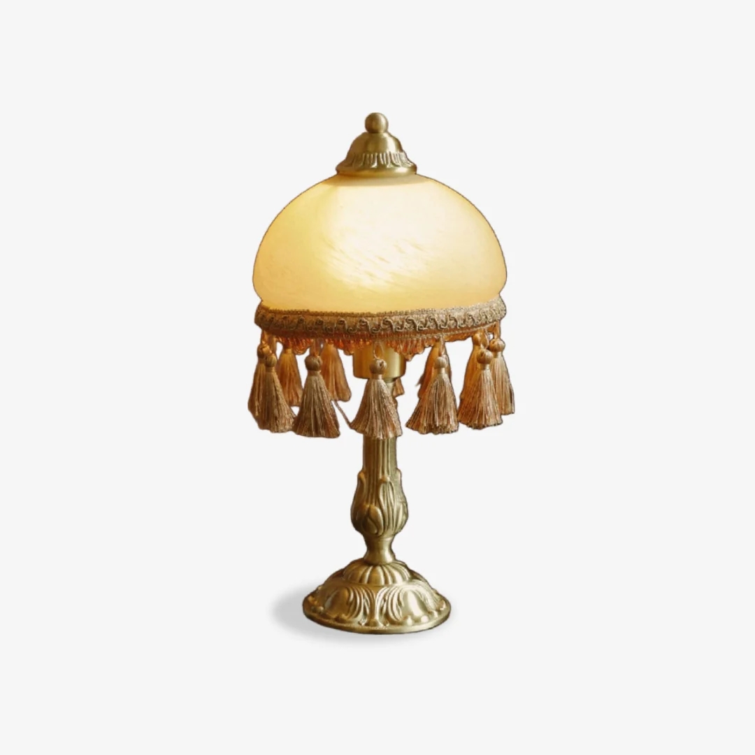 Exceptional TAn Tassel Table Lamp Excellent