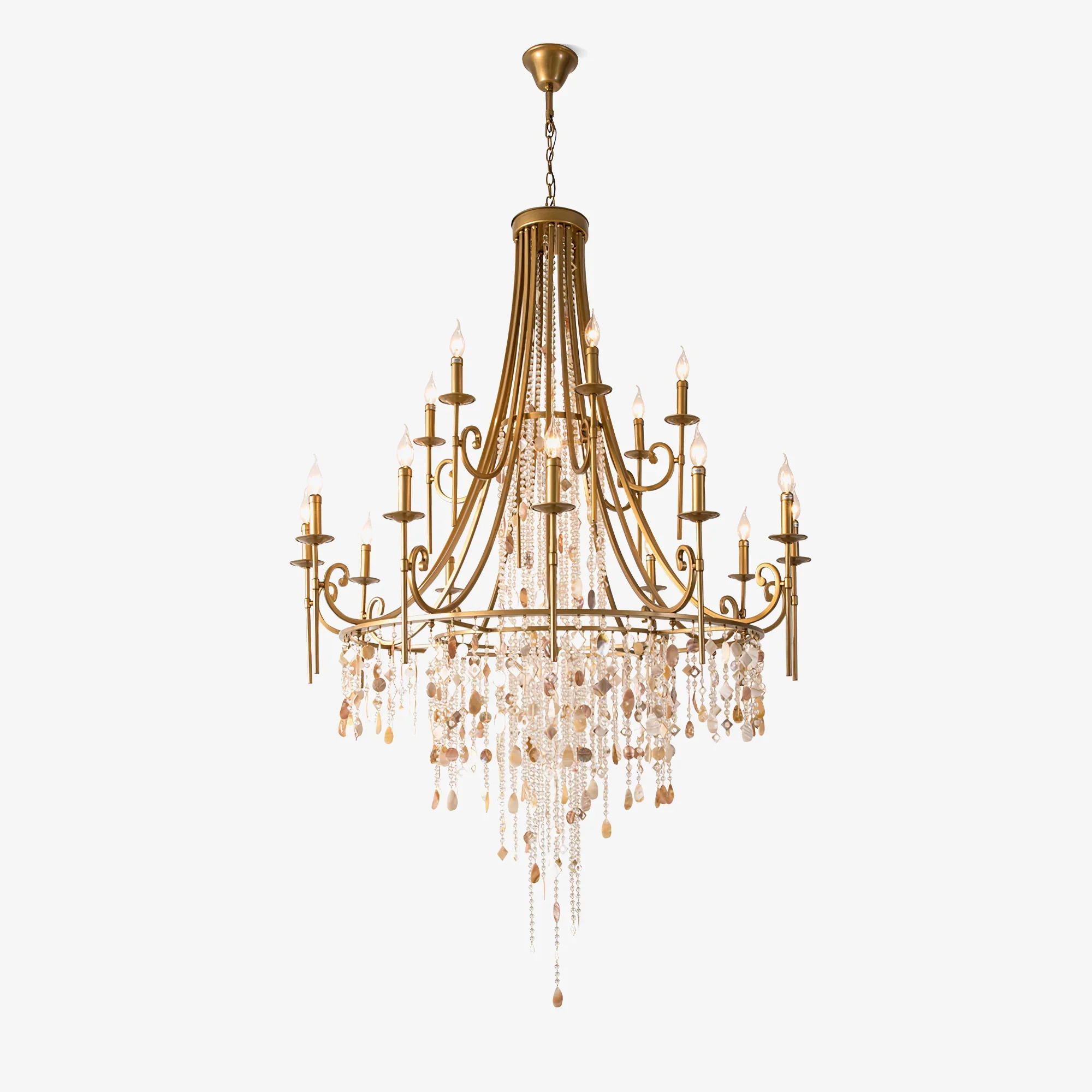 Reusable Tatum Lux Shell Crystal Chandelier User-Friendly