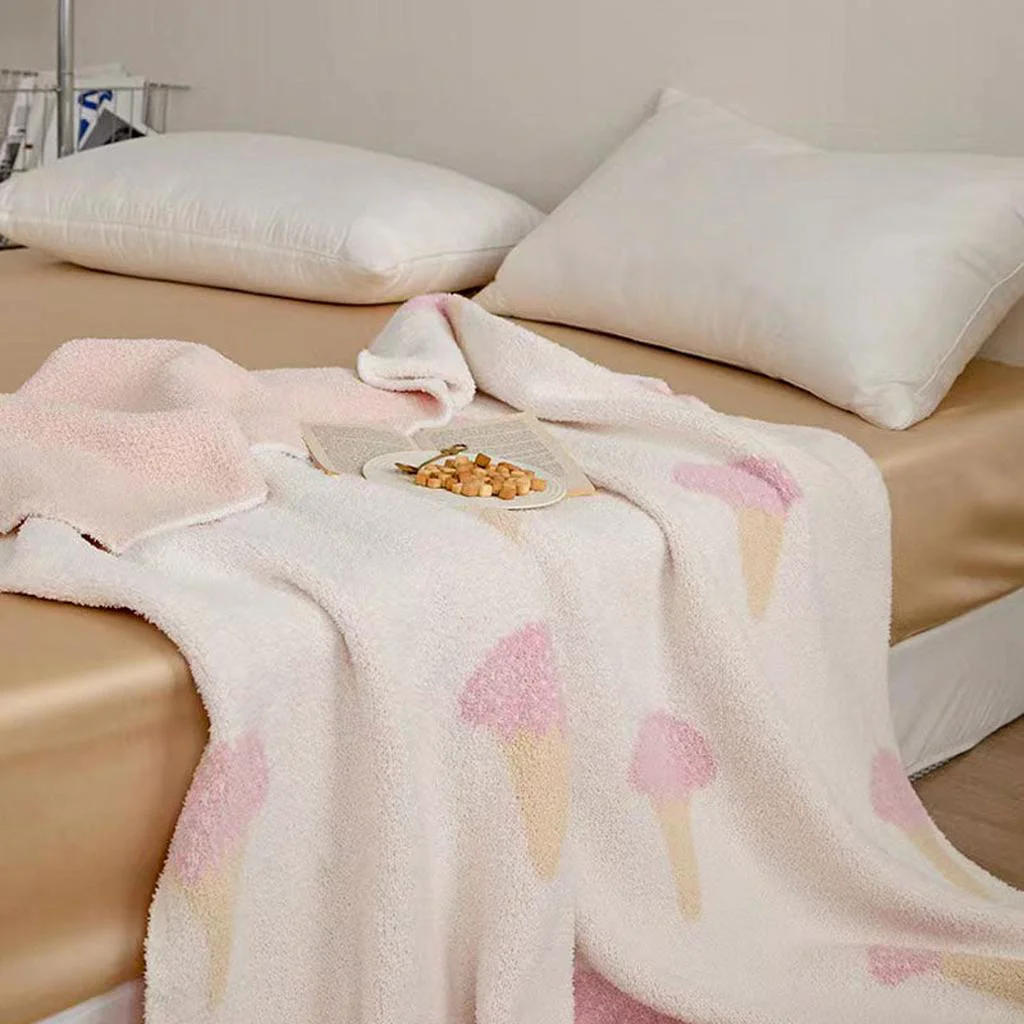 Efficient Cute Ice Cream Blanket Soft