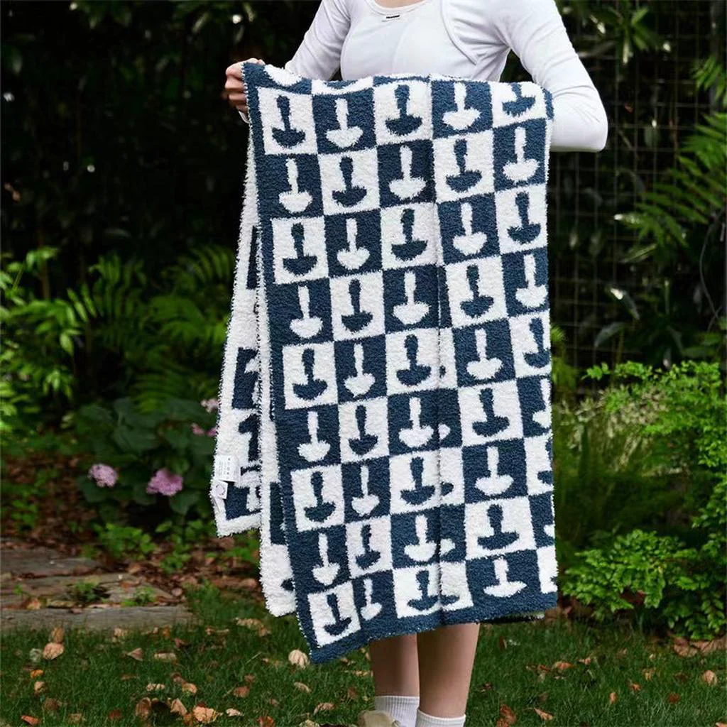 Quality Mushroom Throw Blanket Navy Premium Material