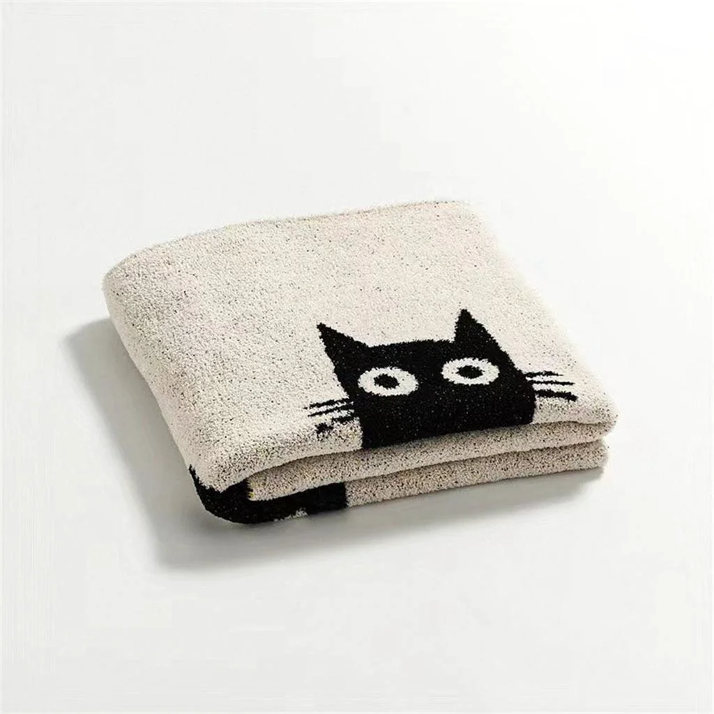 Flexible Funny Cats Fleece Blanket Long-Lasting