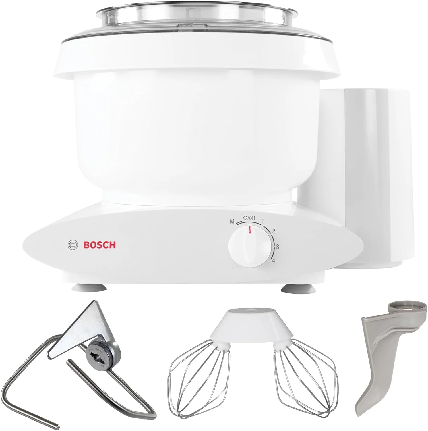 Secure Bosch Universal Plus Stand Mixer 500 Watt 6.5 Quarts with Wire Whips Dough Hook NutriMill Dough Hook Extender Bundle Effective
