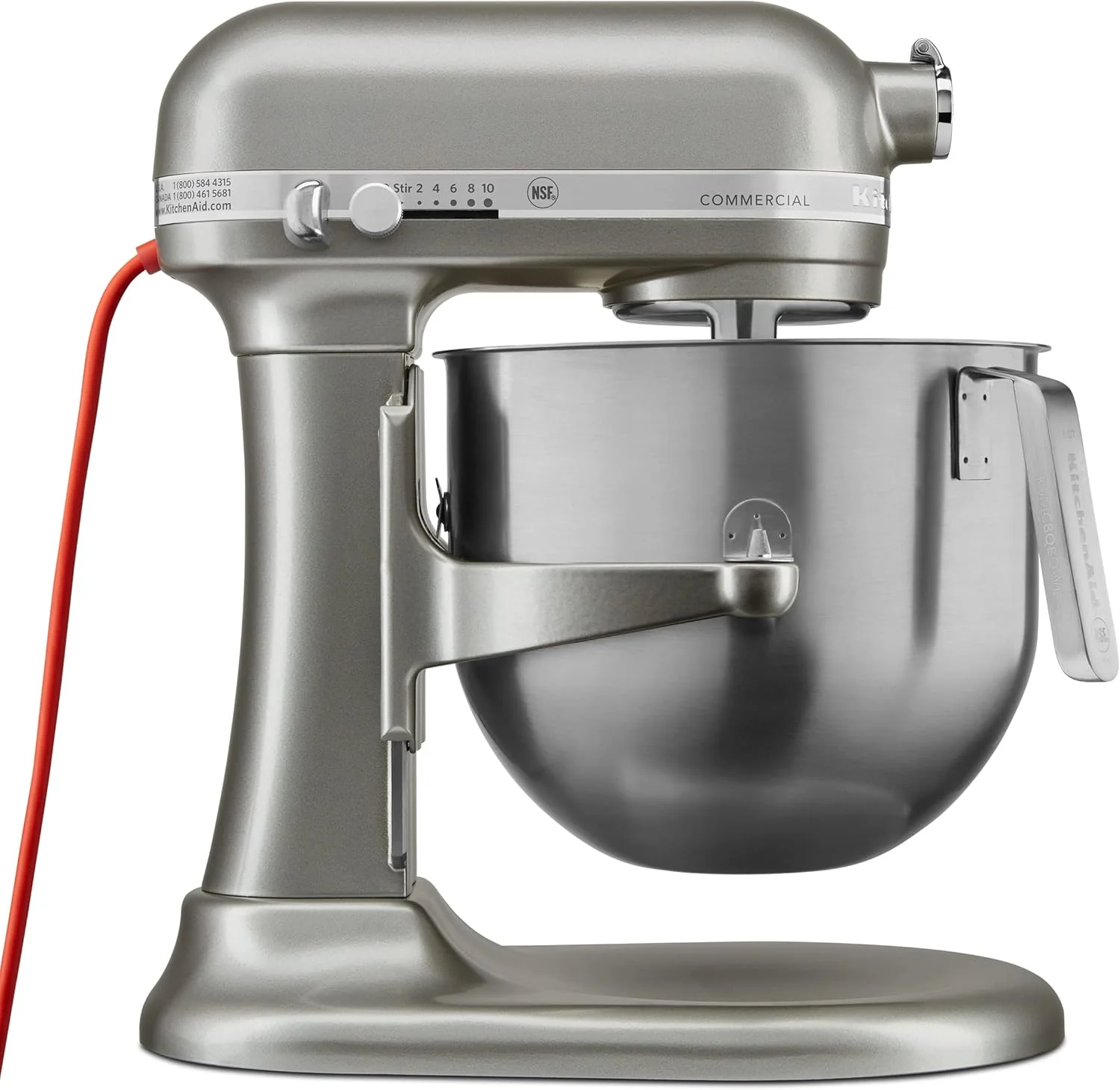Classic KitchenAid KSM8990CU 8-Quart Commercial Countertop Mixer 10-Speed Gear-Driven Contour Silver Secure