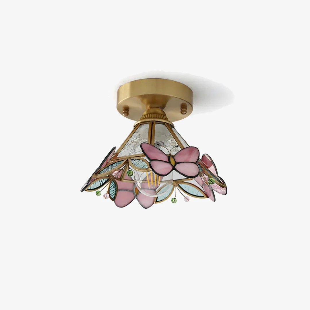 Effective Butterfly Glass Ceiling Lamp Exceptional