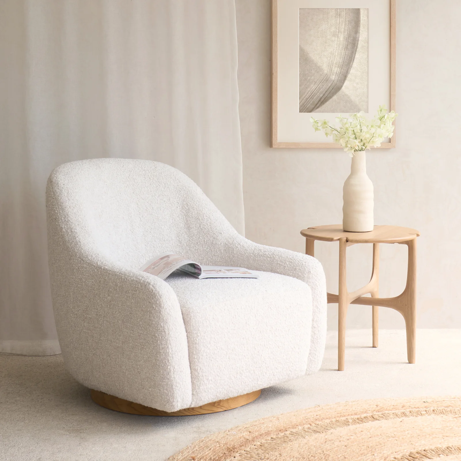 Versatile Belize Fabric Armchair Arctic 77cm Exclusive
