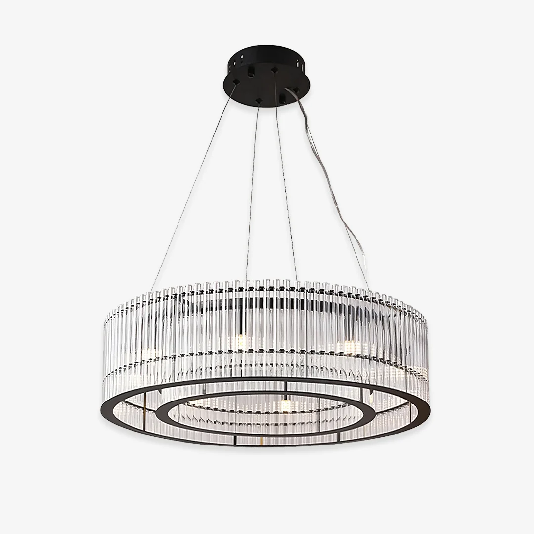 Traditional Modern Glass Tube Ring Chandelier Reliable