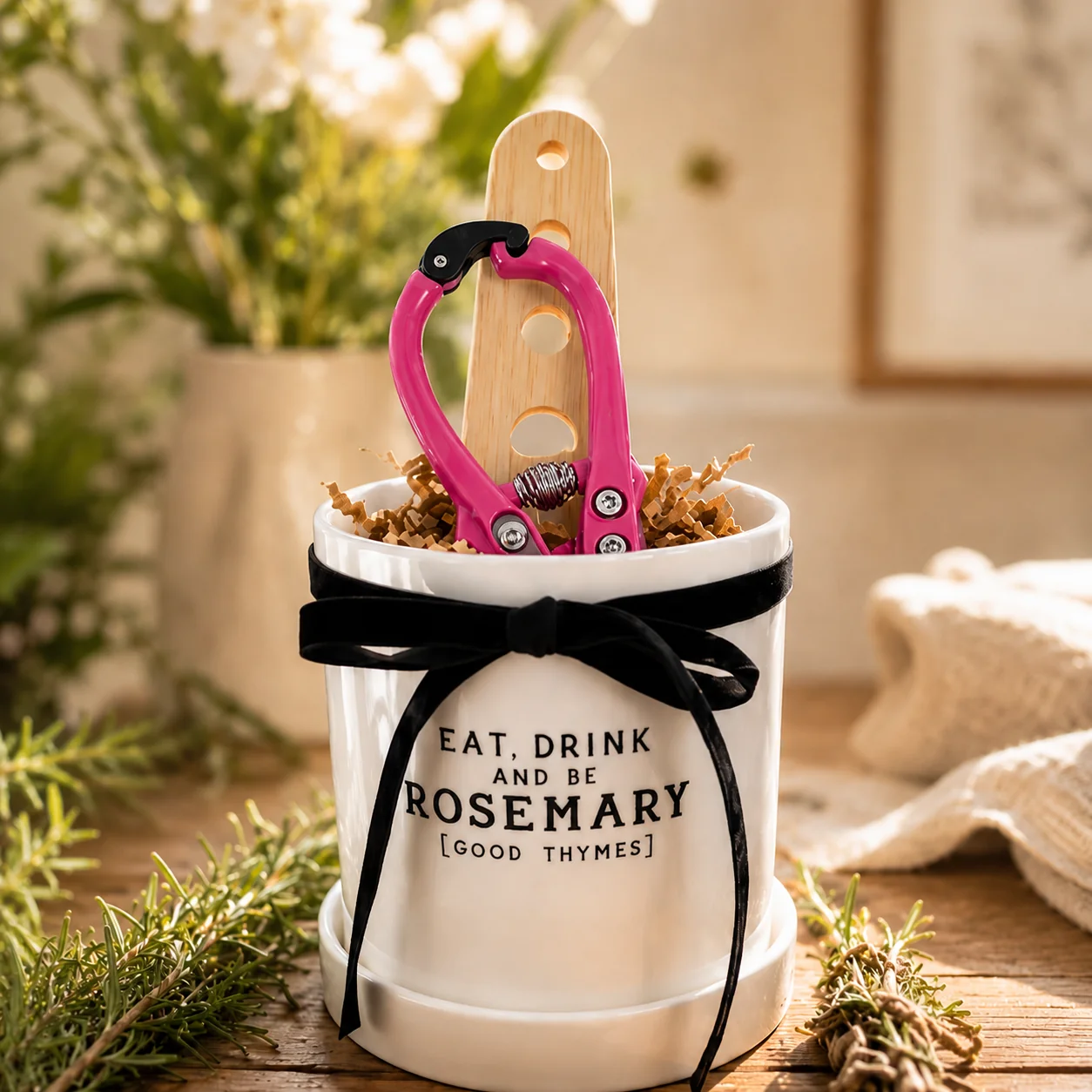First-Class Eat Drink Be Rosemary Garden Gift Bundle Elegant