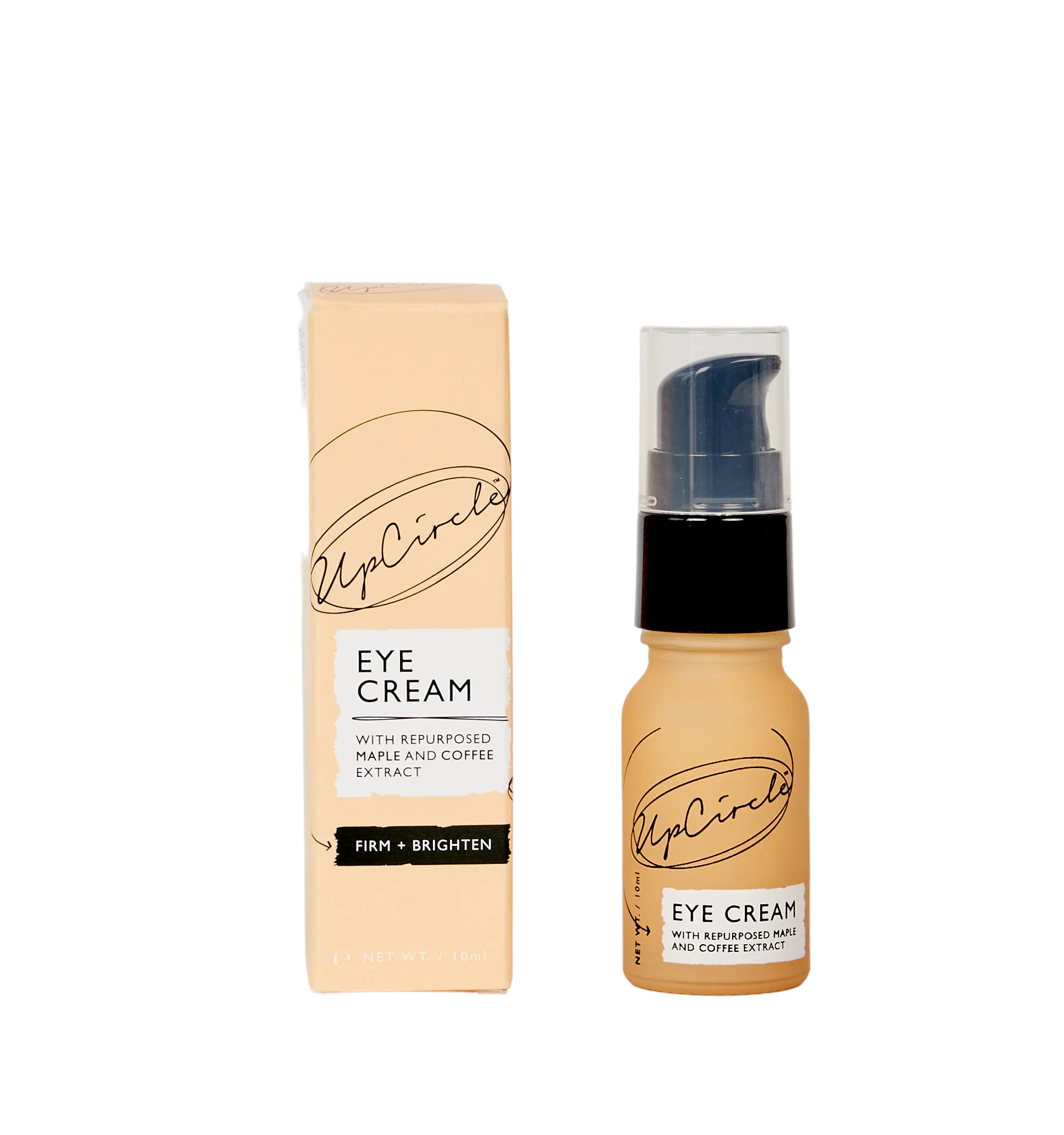 Environmentally Friendly UpCircle Eye Cream with Cucumber Hyaluronic Acid Coffee Functional