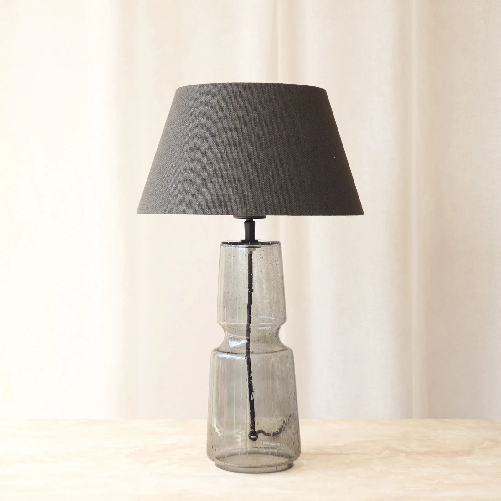 World-Class Labin Table Lamp Black 36cm Pure