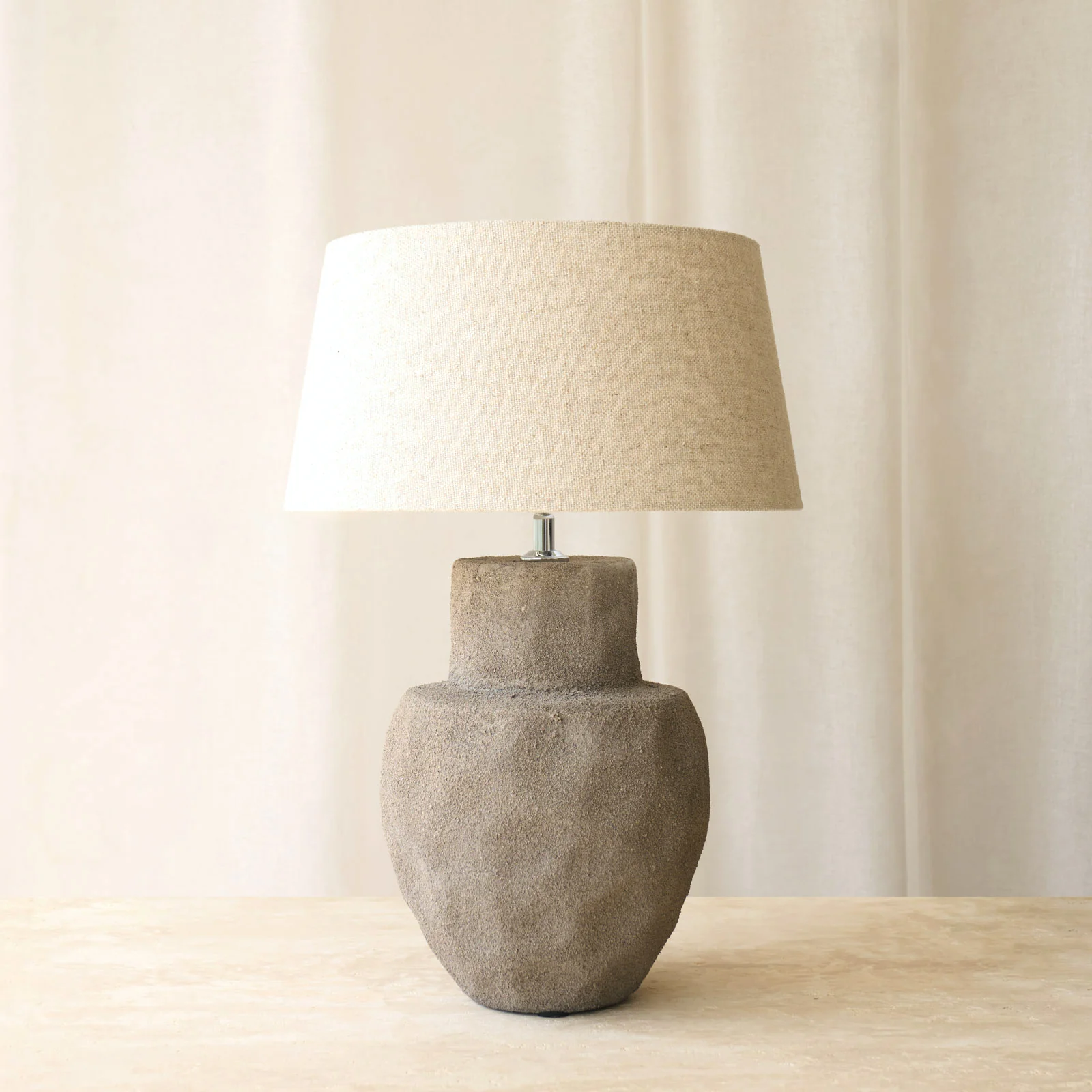 Comfortable Lezama Table Lamp Grey 36cm Fashionable
