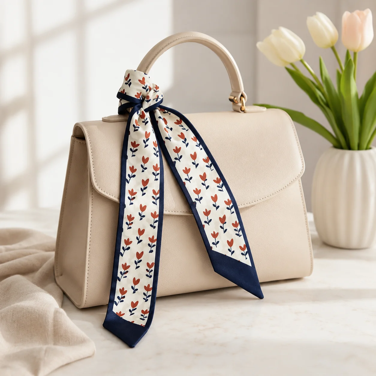 Elegant Colorful Twilly Scarf – Lightweight Hair Neck Bag Scarf Proven