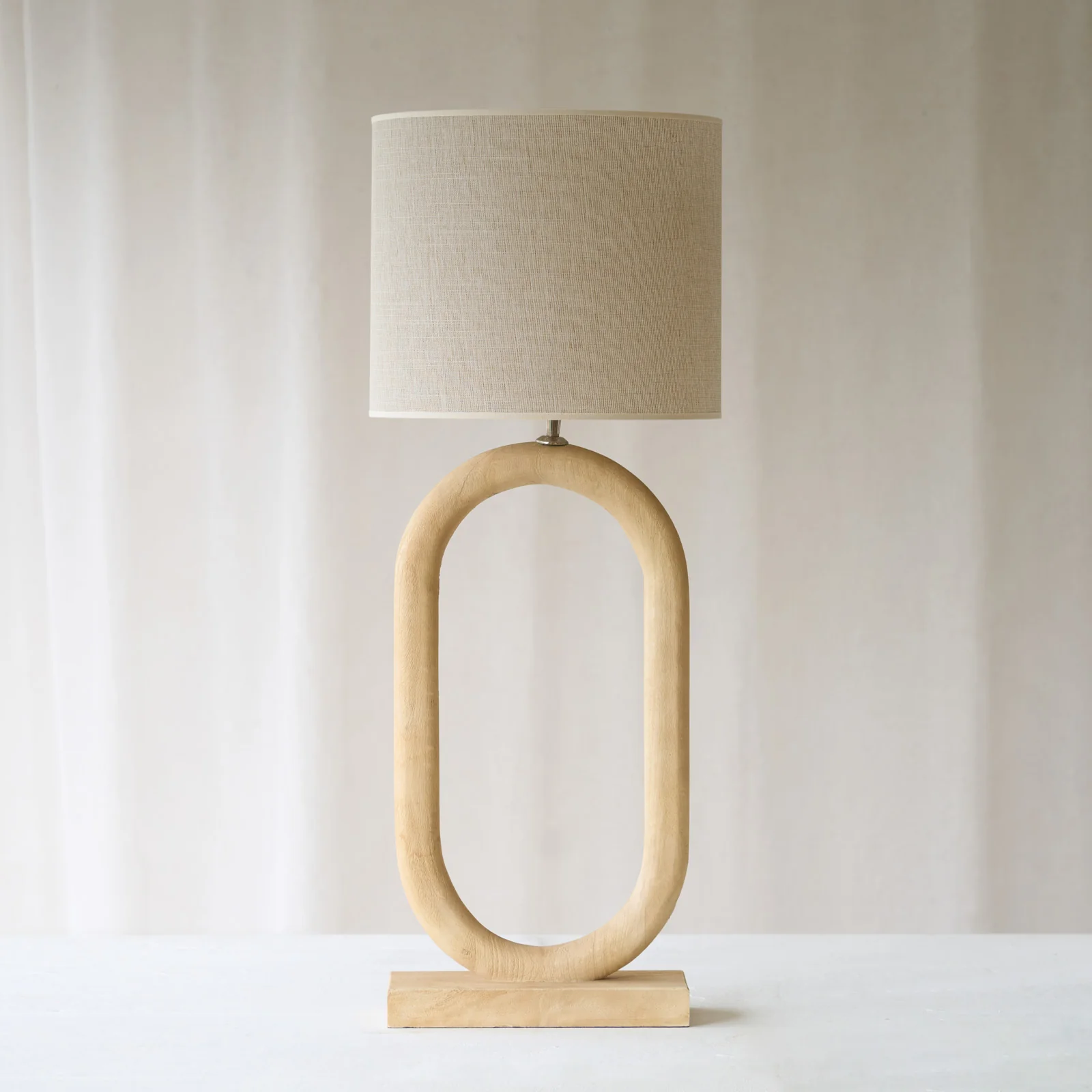 Sophisticated Paceco Table Lamp Natural 65cm Superior