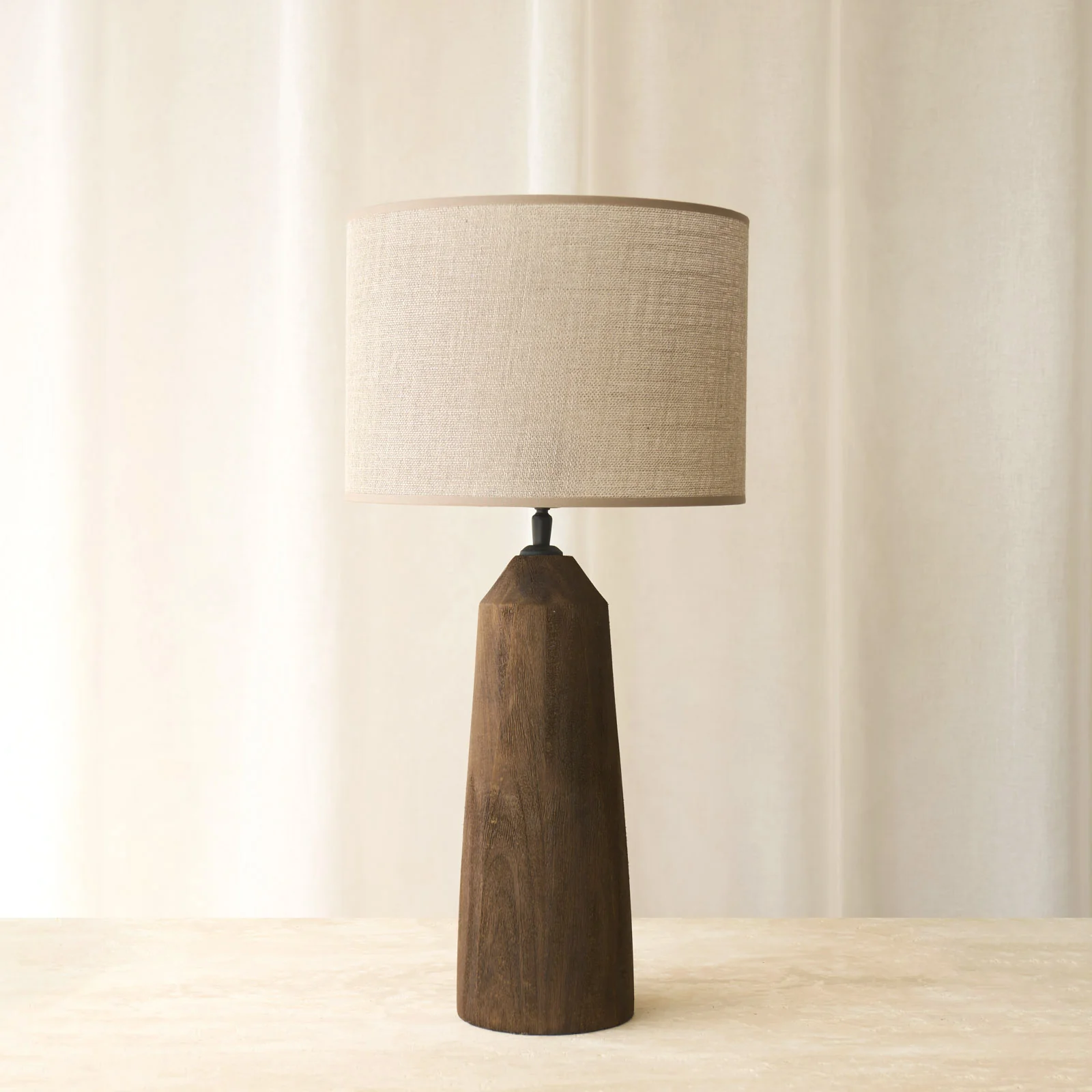 Unique Trapani Table Lamp Brown 42cm Elegant