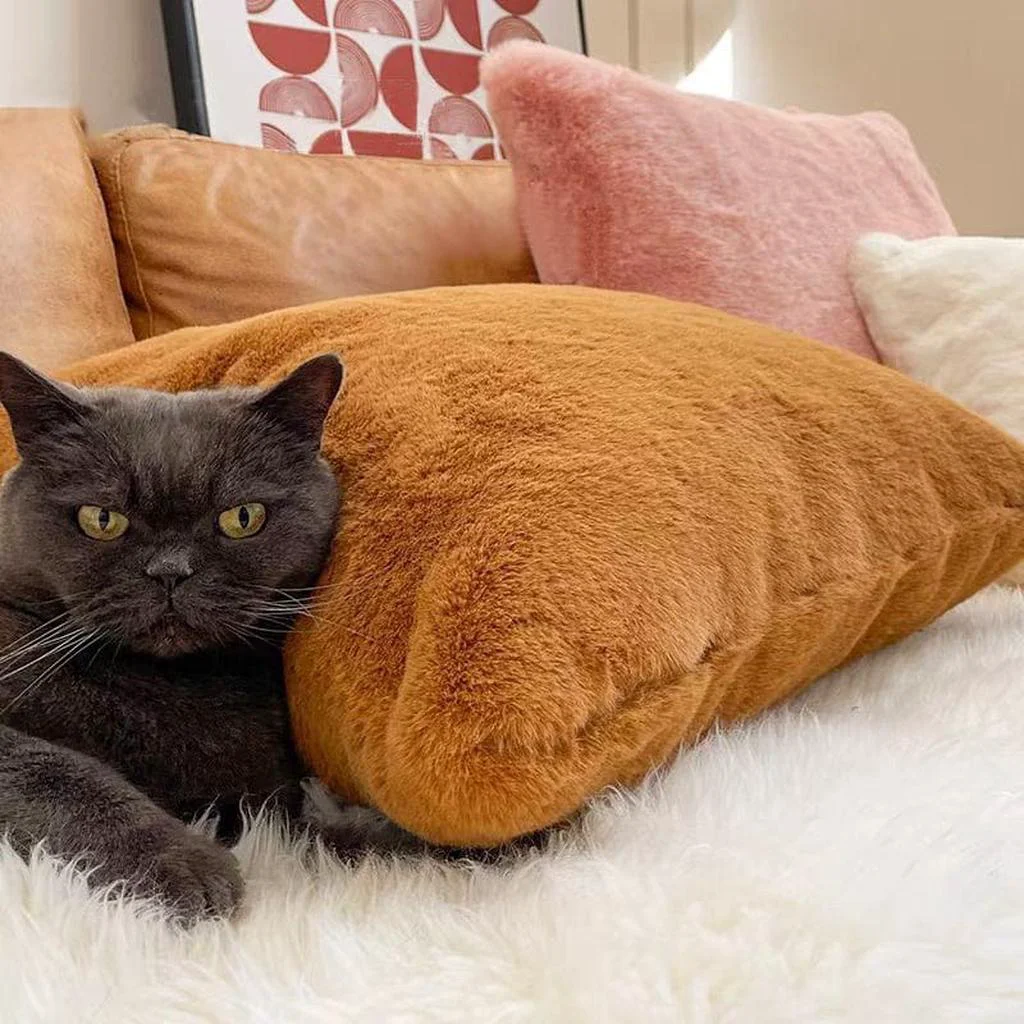 Premium Material Luxury Faux Fur Pillow Powerful