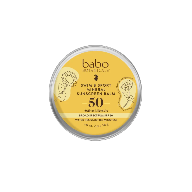 Premium Babo Botanicals Swim Sport Mineral Balm - SPF 50 Natural
