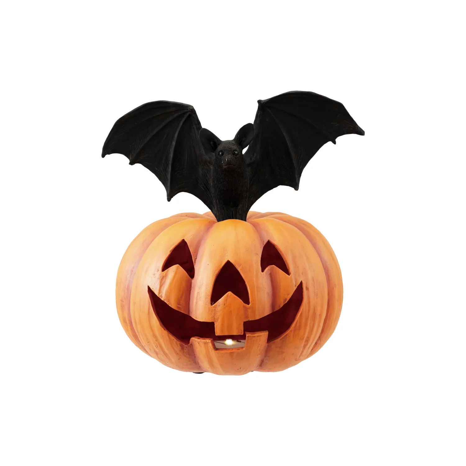 Enhanced LED Jack-O -Lantern with Bat Efficient