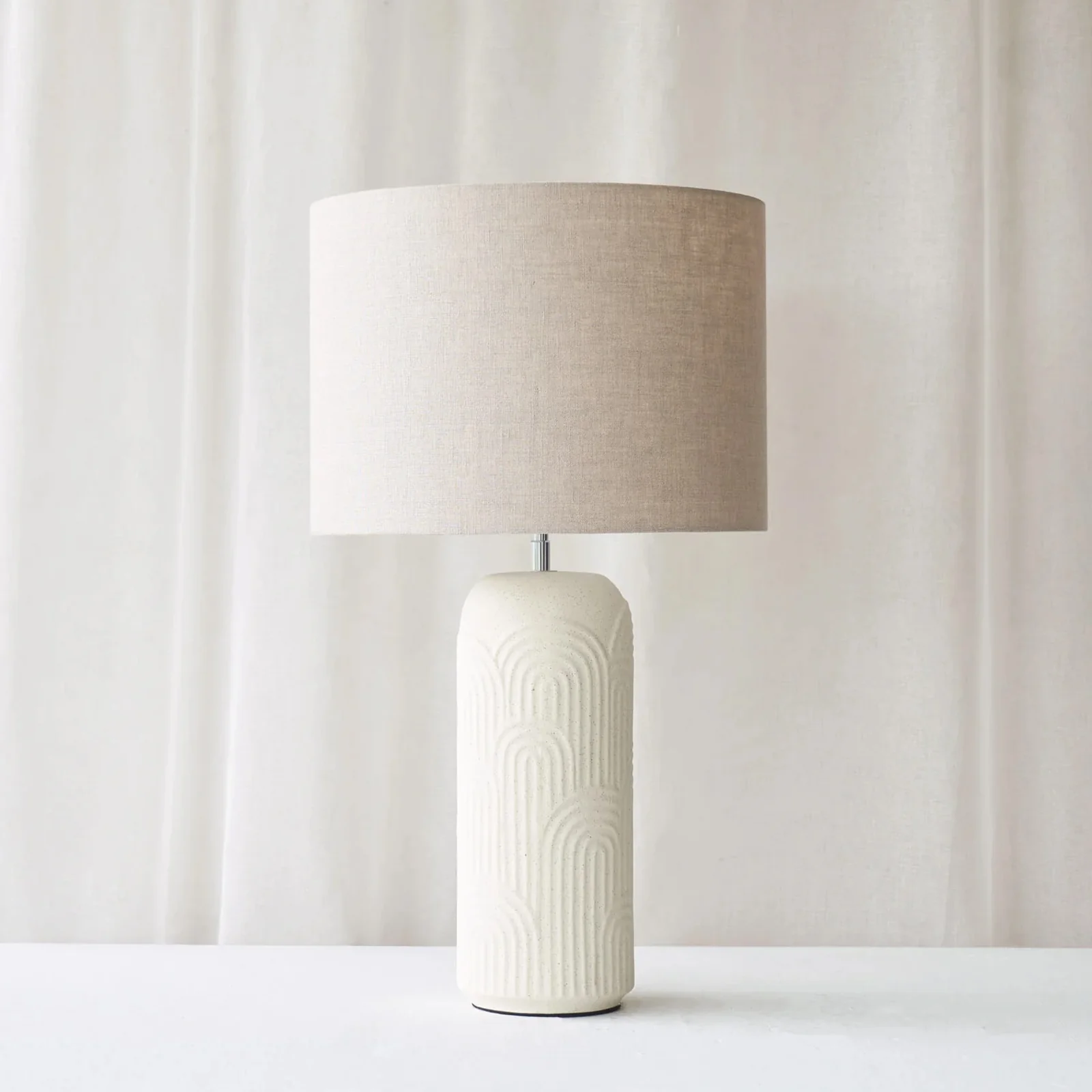 Soft Diego Table Lamp Ecru 43cm Advanced
