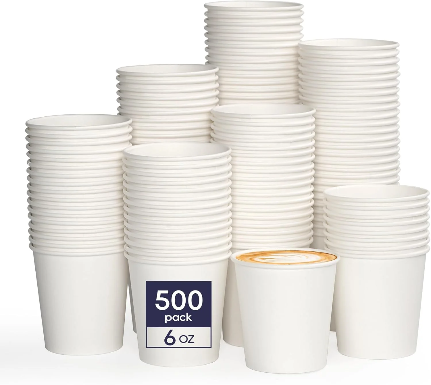 Dependable Litopak 500 Count 6 oz Paper Cups Small Disposable Coffee Cups Paper Espresso Cups Hot Drinking Cups for Party Picnic Travel and Events Original Design