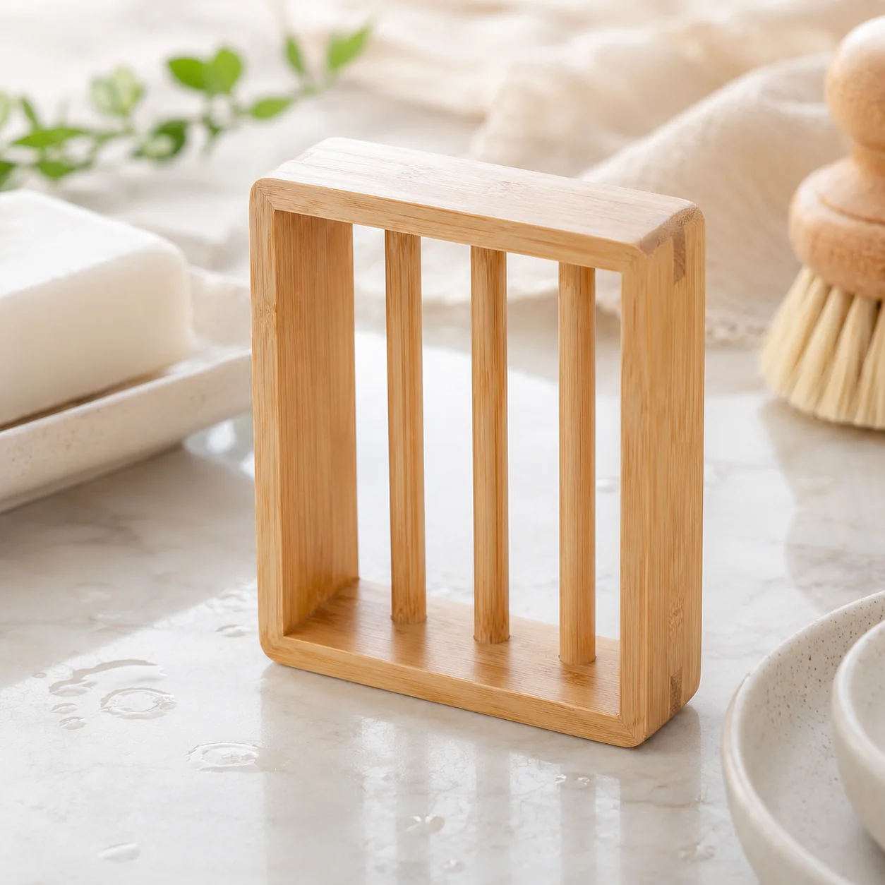 Crafted Moso Bamboo Soap Shelf Selected