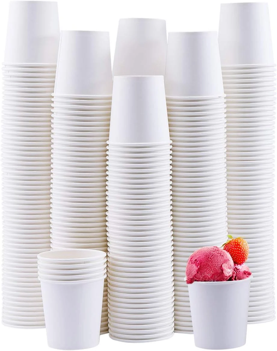 Smart Turbo Bee 300Pack 4oz Disposable Paper Cups Hot Cold Beverage Drinking Cup，Small Paper Cups for Bathroom and Mouthwash… Modern