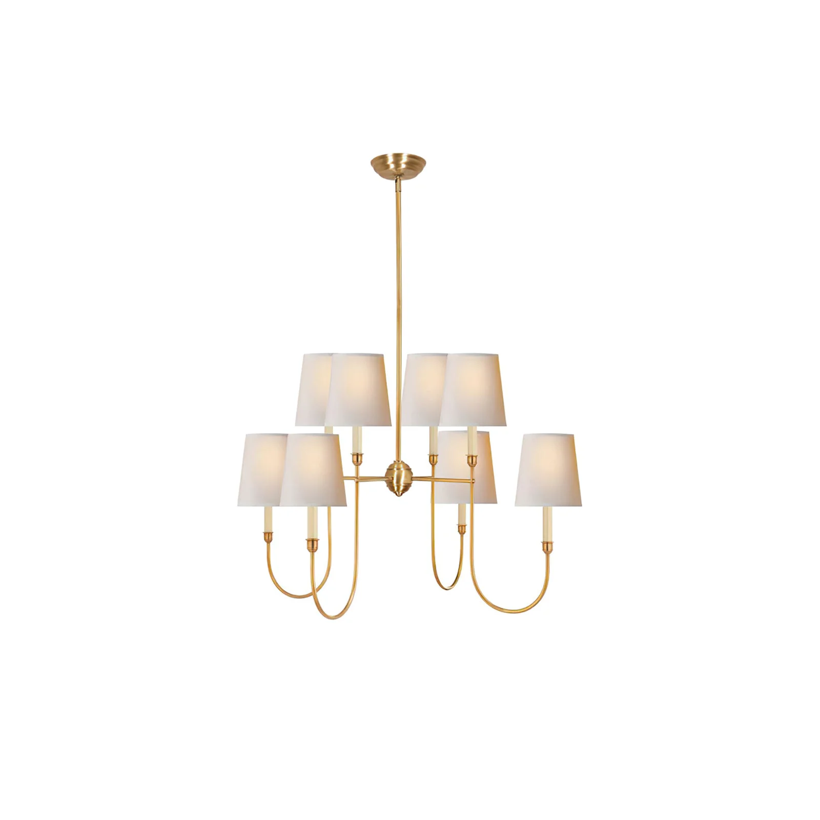 Outstanding Vendome Gold Fabric Shade Chandelier Optimized