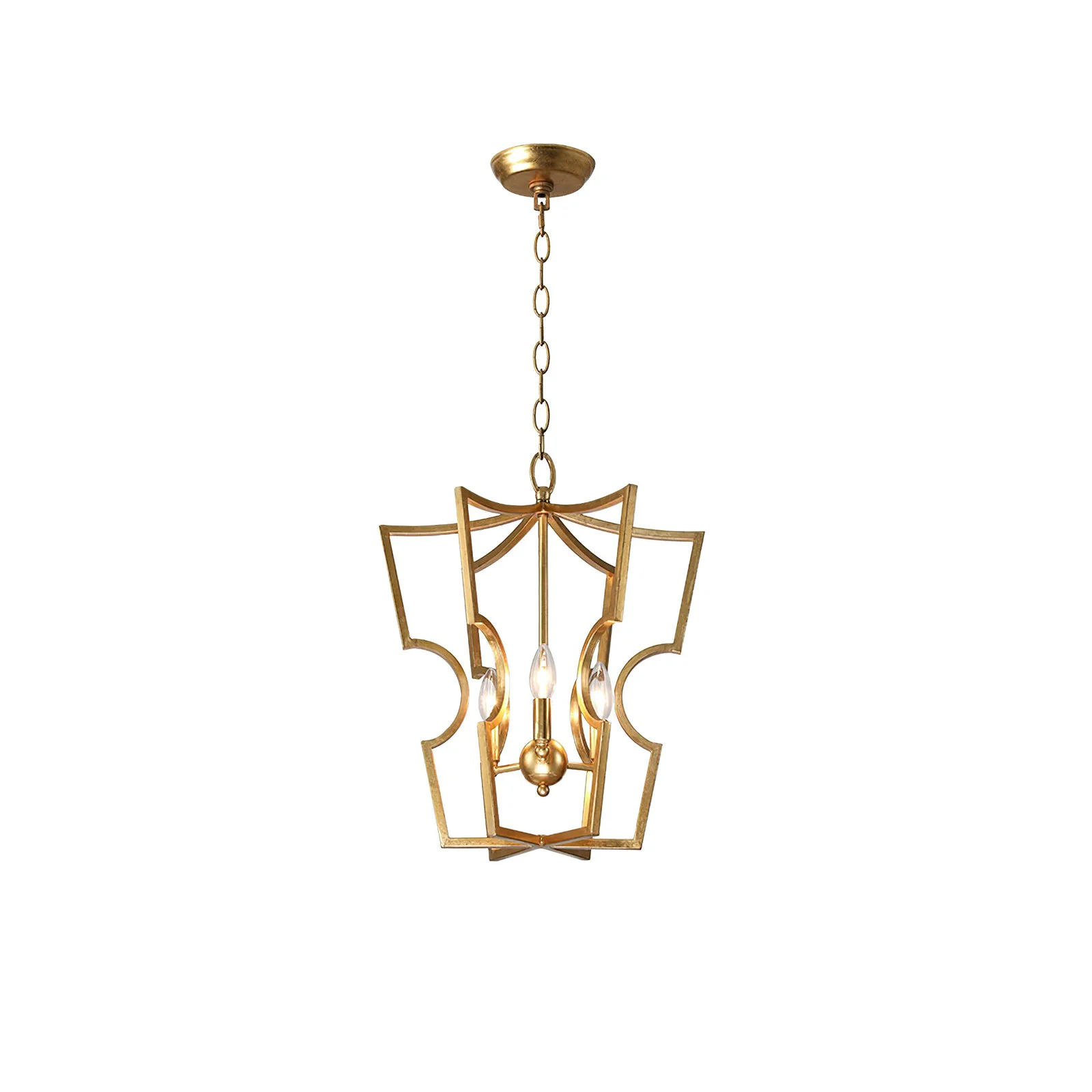 Solid Rustic gold lantern chandelier Dependable
