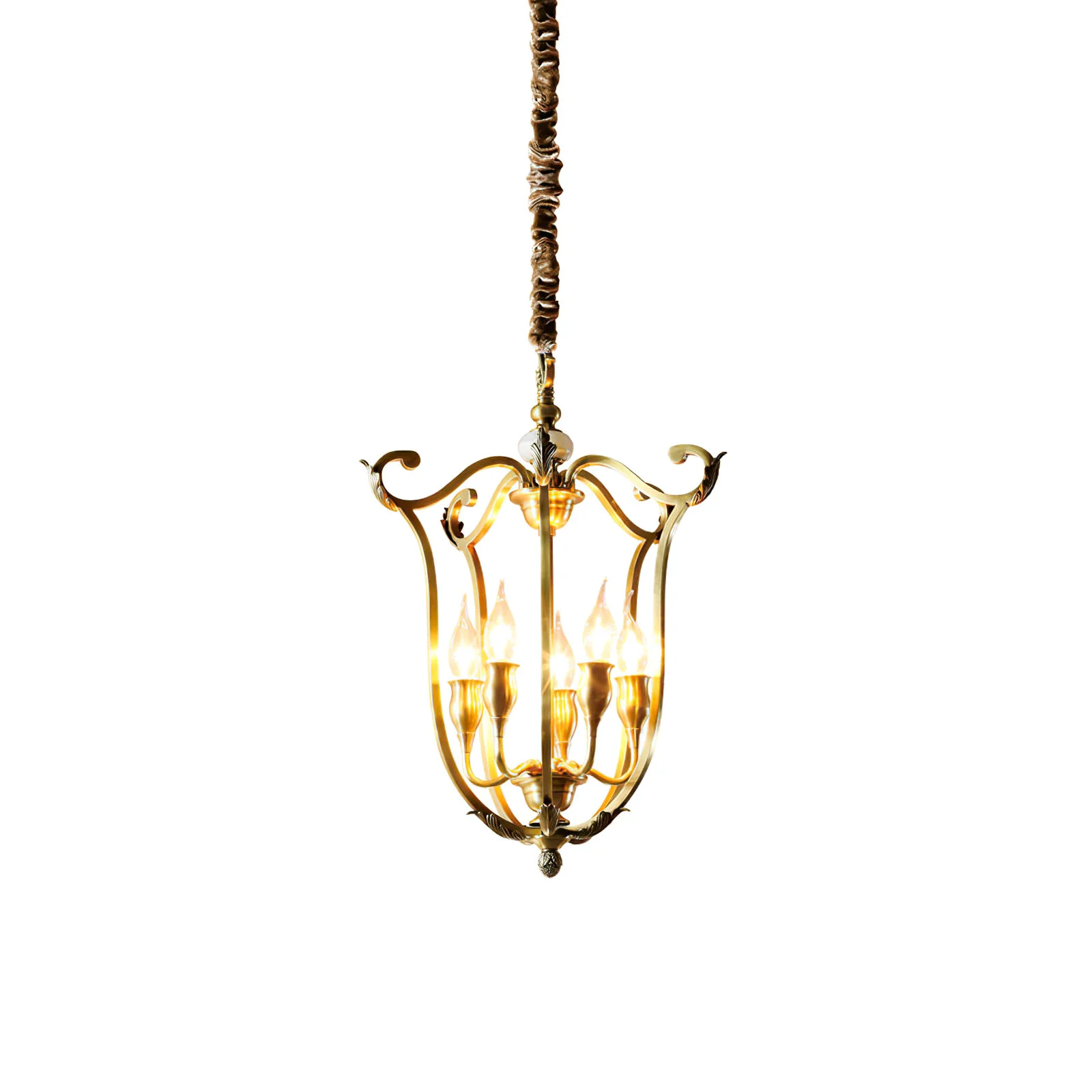 Pure Classical carved candle chandelier Reusable