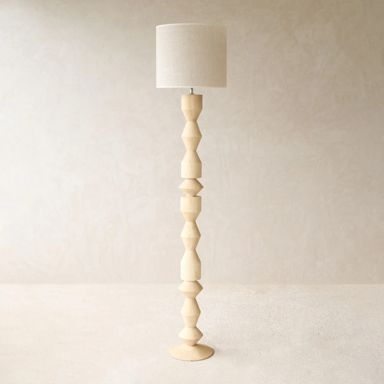 Professional Edie Floor Lamp Natural Genuine