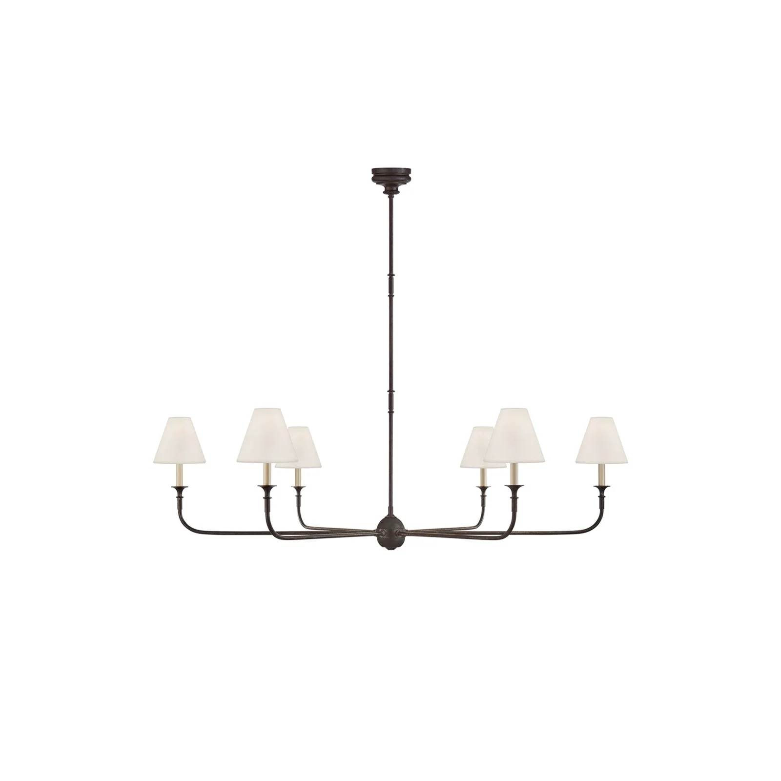 Proven 6-Arm Black Metal Chandelier Dependable