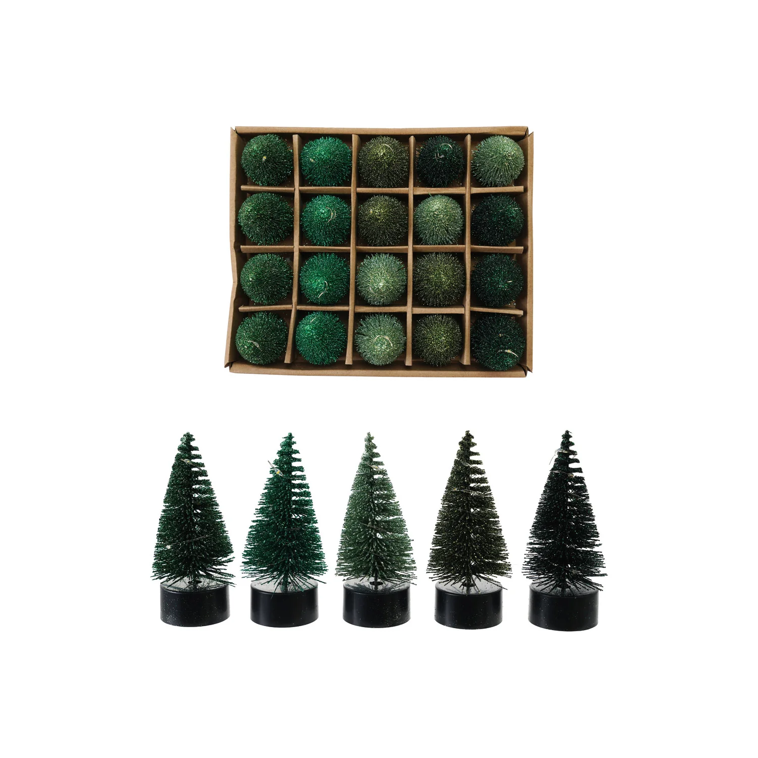 Secure Lighted Mini Bottle Brush Tree Official