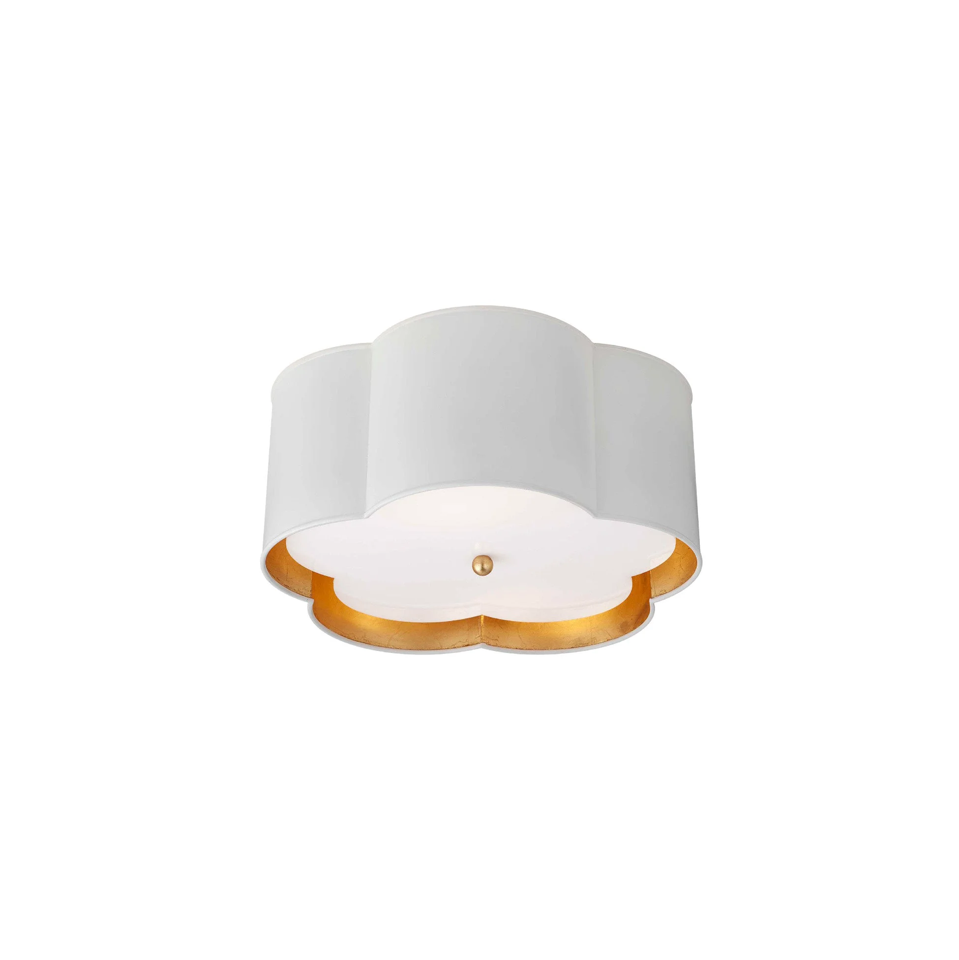 Enhanced Scalloped Gold Trim Ceiling Light Trusted